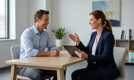 Customer discussing car shipping options in Chesterfield, Missouri, United States