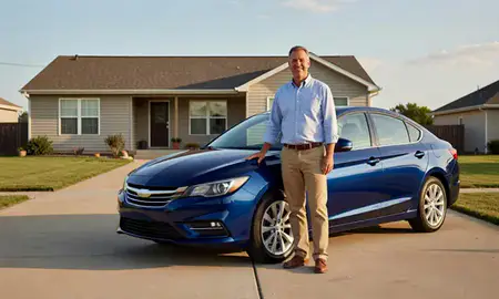 Customer with their delivered car in Joplin, Missouri, United States