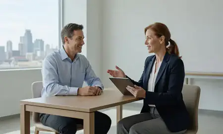 Customer discussing car shipping options in Kansas City, Missouri, United States