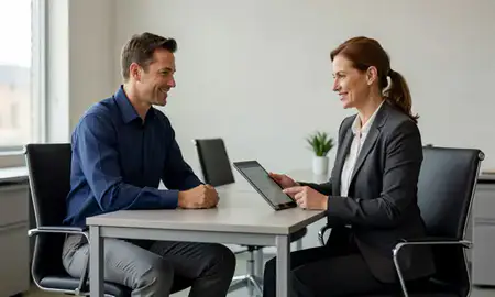 Customer discussing car shipping options in Maryland Heights, Missouri, United States