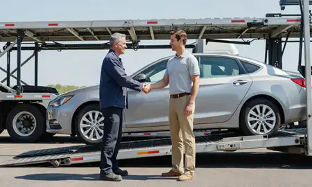 Vehicle owner beside their delivered car in Springfield, Missouri, United States