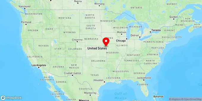 Map of St. Joseph, Missouri, United States