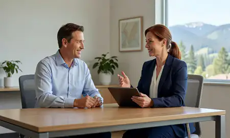 Customer discussing car shipping options in Columbia Falls, Montana, United States