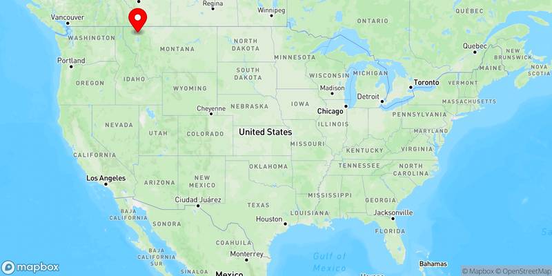 Map of Columbia Falls, Montana, USA