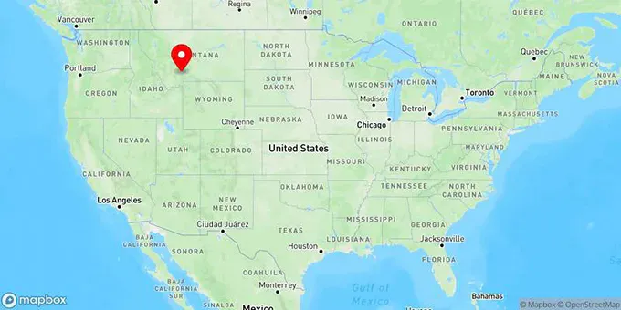 Map of Four Corners, Montana, United States