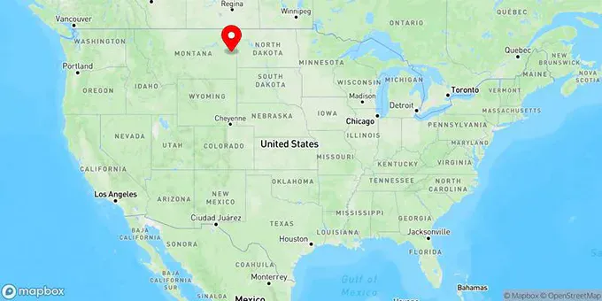 Map of Glendive, Montana, United States