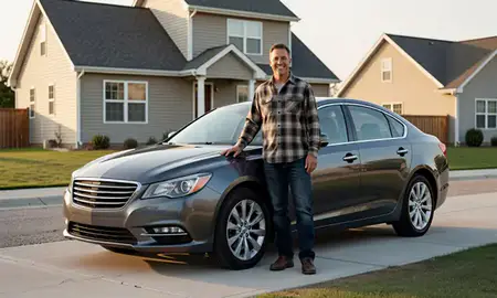 Customer with their delivered car in Great Falls, Montana, United States