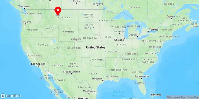 Map of Great Falls, Montana, United States