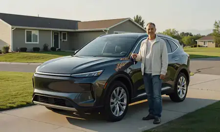 Car delivered to a driveway in Hamilton, Montana, United States