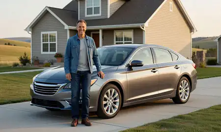 Customer with their delivered car in Helena Valley Northwest, Montana, United States