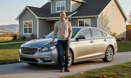 Customer with their delivered car in Helena Valley Southeast, Montana, United States