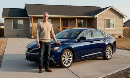Customer with their delivered car in Helena Valley West Central, Montana, United States