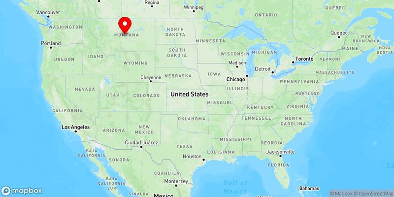 Map of Lewistown, Montana, USA