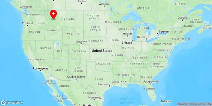 Map of Missoula, Montana, United States