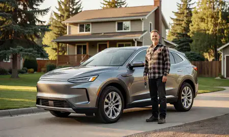 Car delivered to a driveway in Whitefish, Montana, United States