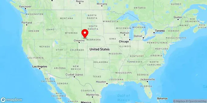 Map of Alliance, Nebraska, United States