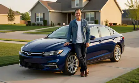 Customer with their delivered car in Lexington, Nebraska, United States