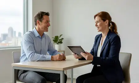Customer discussing car shipping options in Omaha, Nebraska, United States