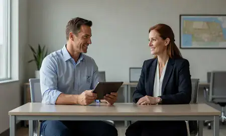 Customer discussing car shipping options in Scottsbluff, Nebraska, United States