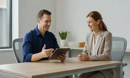 Customer discussing car shipping options in South Sioux City, Nebraska, United States