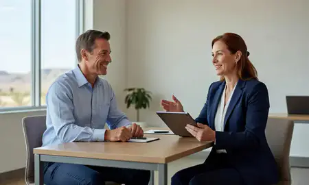 Customer discussing car shipping options in Boulder City, Nevada, United States