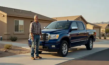 Car delivered to a driveway in Gardnerville Ranchos, Nevada, United States