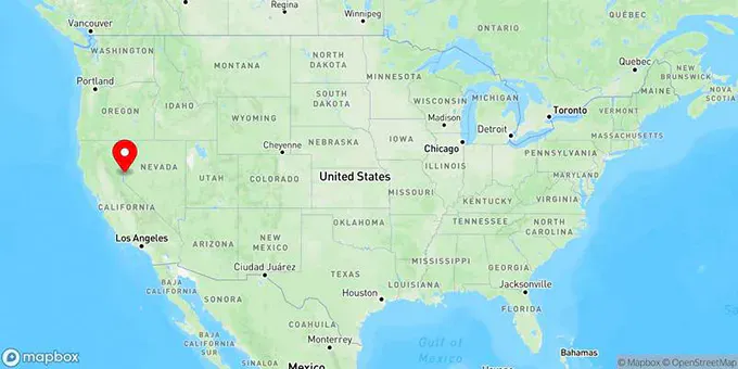 Map of Reno, Nevada, United States