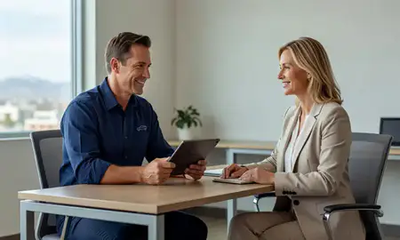 Customer discussing car shipping options in Sparks, Nevada, United States