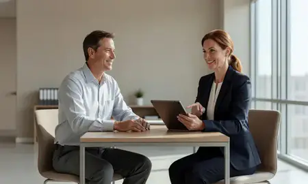 Customer discussing car shipping options in Summerlin South, Nevada, United States