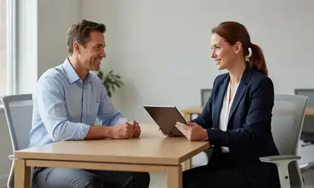 Customer discussing car shipping options in East Merrimack, New Hampshire, United States