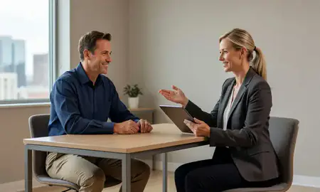 Customer discussing car shipping options in Manchester, New Hampshire, United States