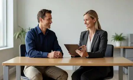 Customer discussing car shipping options in Rochester, New Hampshire, United States