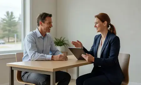 Customer discussing car shipping options in Sanbornville, New Hampshire, United States