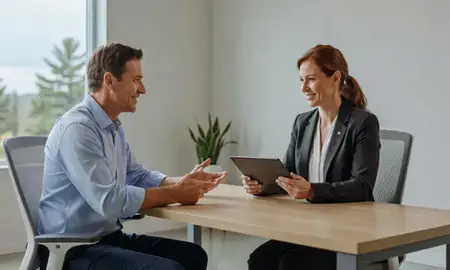 Customer discussing car shipping options in Woodsville, New Hampshire, United States