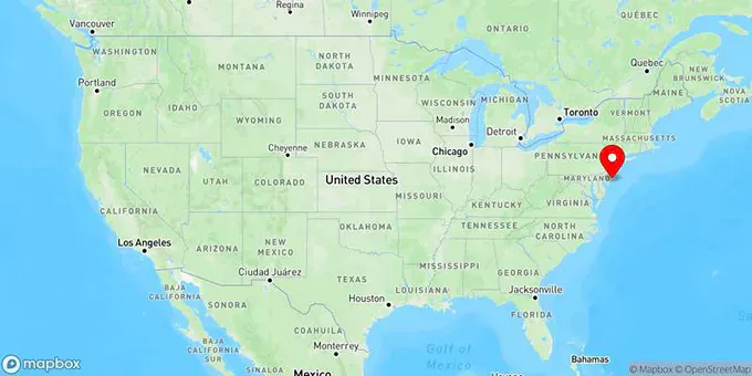 Map of Atlantic City, New Jersey, United States