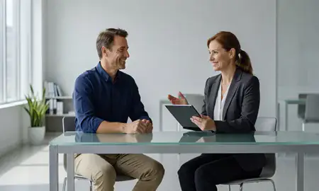 Customer discussing car shipping options in Bayonne, New Jersey, United States