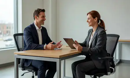 Customer discussing car shipping options in Hackensack, New Jersey, United States