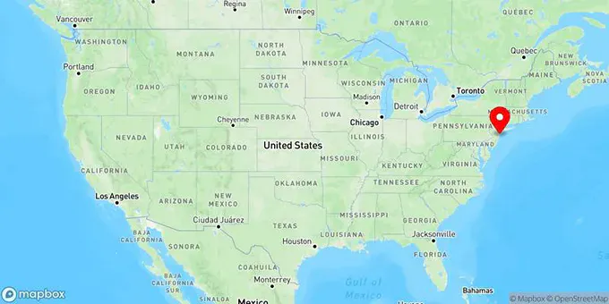 Map of Long Branch, New Jersey, United States