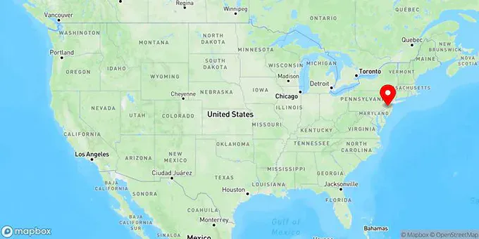 Map of Trenton, New Jersey, United States