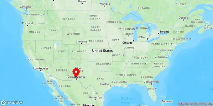 Map of Anthony, New Mexico, United States
