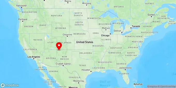 Map of Farmington, New Mexico, United States