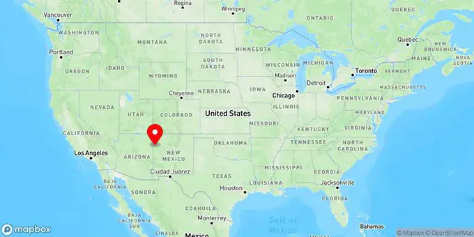 Map of Gallup, New Mexico, United States