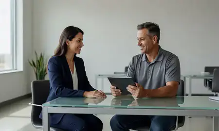 Customer discussing car shipping options in Grants, New Mexico, United States