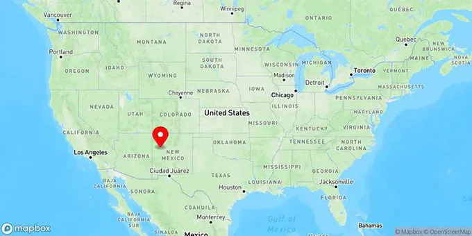 Map of Grants, New Mexico, United States