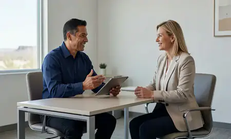 Customer discussing car shipping options in Las Cruces, New Mexico, United States