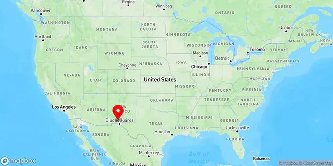 Map of Las Cruces, New Mexico, United States