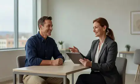 Customer discussing car shipping options in Glens Falls, New York, United States