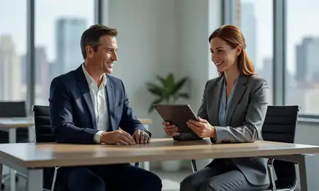Customer discussing car shipping options in Manhattan, New York, United States