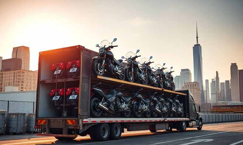 Manhattan, New York motorcycle shipping transporter