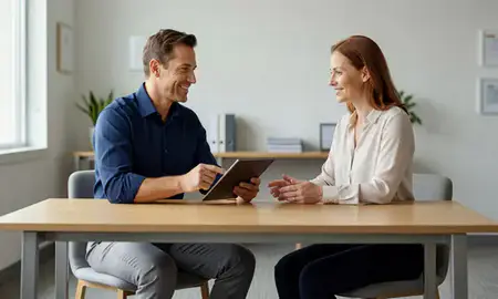 Customer discussing car shipping options in Apex, North Carolina, United States